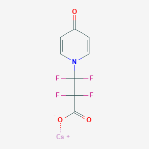 molecular formula C8H4CsF4NO3 B8087205 4-Pyridone-N-tetrafluoropropionic acid Cs salt 