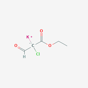 molecular formula C5H6ClKO3 B8087219 (2-Chloro-1-ethoxy-1,3-dioxopropan-2-yl)potassium 