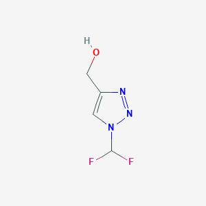 molecular formula C4H5F2N3O B8087223 1-Difluoromethyltriazolyl-4-methanol 