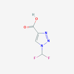 molecular formula C4H3F2N3O2 B8087224 1-Difluoromethyltriazolyl-4-carboxylic acid 