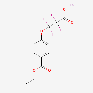molecular formula C12H9CsF4O5 B8087236 4-Ethoxycarbonylphenoxytetrafluoropropionic acid Cs salt 