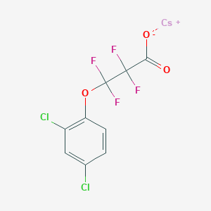 molecular formula C9H3Cl2CsF4O3 B8087257 Caesium(1+) 3-(2,4-dichlorophenoxy)-2,2,3,3-tetrafluoropropanoate 
