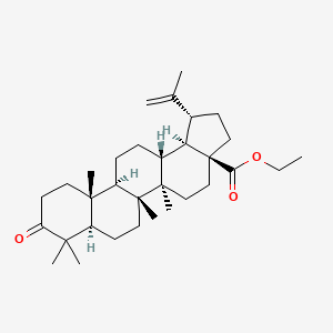 molecular formula C32H50O3 B8087268 ethyl (1R,3aS,5aR,5bR,7aR,11aR,11bR,13aR,13bR)-5a,5b,8,8,11a-pentamethyl-9-oxo-1-prop-1-en-2-yl-2,3,4,5,6,7,7a,10,11,11b,12,13,13a,13b-tetradecahydro-1H-cyclopenta[a]chrysene-3a-carboxylate 