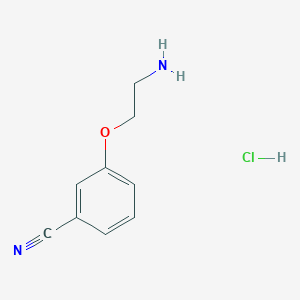 molecular formula C9H11ClN2O B8087270 3-(2-Aminoethoxy)benzonitrile hydrochloride 