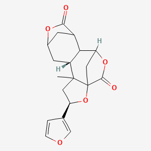 molecular formula C19H20O6 B8087298 (3R,6R)-3-(furan-3-yl)-5-methyl-2,9,14-trioxapentacyclo[11.2.1.18,11.01,5.06,12]heptadecane-10,15-dione 