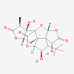molecular formula C20H24O10 B8087302 (3R,6R,8S,9R,10S,11S,13S,16S,17R)-8-tert-butyl-6,9,17-trihydroxy-16-methyl-2,4,14,19-tetraoxahexacyclo[8.7.2.01,11.03,7.07,11.013,17]nonadecane-5,15,18-trione 
