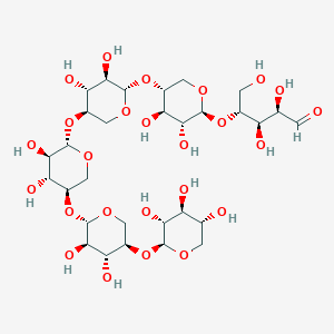 (2R,3R,4R)-4-[(2S,3R,4R,5R)-5-[(2S,3R,4R,5R)-5-[(2S,3R,4R,5R)-5-[(2S,3R,4R,5R)-3,4-dihydroxy-5-[(2S,3R,4S,5R)-3,4,5-trihydroxyoxan-2-yl]oxyoxan-2-yl]oxy-3,4-dihydroxyoxan-2-yl]oxy-3,4-dihydroxyoxan-2-yl]oxy-3,4-dihydroxyoxan-2-yl]oxy-2,3,5-trihydroxypentanal