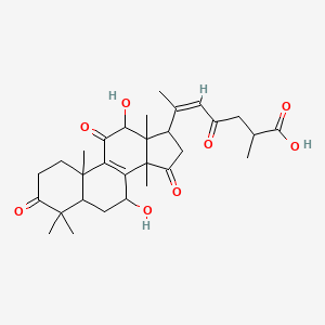 molecular formula C30H40O8 B8087359 (Z)-6-(7,12-dihydroxy-4,4,10,13,14-pentamethyl-3,11,15-trioxo-1,2,5,6,7,12,16,17-octahydrocyclopenta[a]phenanthren-17-yl)-2-methyl-4-oxohept-5-enoic acid 