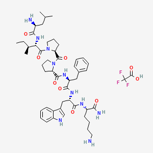 molecular formula C50H71F3N10O9 B8087412 H-Leu-Ile-Pro-Pro-Phe-Trp-Lys-NH2.TFA 