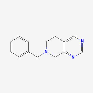 molecular formula C14H15N3 B8087434 7-benzyl-5H,6H,7H,8H-pyrido[3,4-d]pyrimidine 