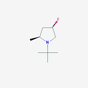 molecular formula C9H18FN B8087460 (2S,4R)-1-tert-butyl-4-fluoro-2-methylpyrrolidine 