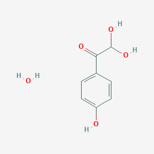 molecular formula C8H10O5 B8087470 2,2-Dihydroxy-1-(4-hydroxyphenyl)ethanone;hydrate 
