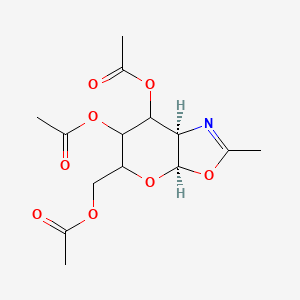 molecular formula C14H19NO8 B8087477 (3aR,7aR)-5-(Acetoxymethyl)-2-methyl-5,6,7,7a-tetrahydro-3aH-pyrano[3,2-d]oxazole-6,7-diyl diacetate 