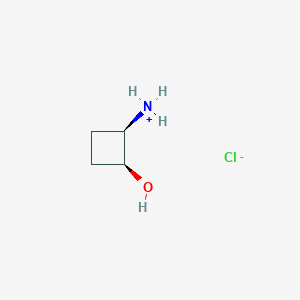 molecular formula C4H10ClNO B8087496 [(1R,2S)-2-hydroxycyclobutyl]azanium;chloride 