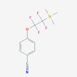 molecular formula C12H13F4NOSi B8087499 4-Cyanophenoxytetrafluoroethyl trimethylsilane 