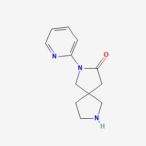 molecular formula C12H15N3O B8087515 2-(Pyridin-2-yl)-2,7-diazaspiro[4.4]nonan-3-one 