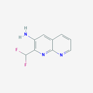 molecular formula C9H7F2N3 B8087519 2-(Difluoromethyl)-1,8-naphthyridin-3-amine 