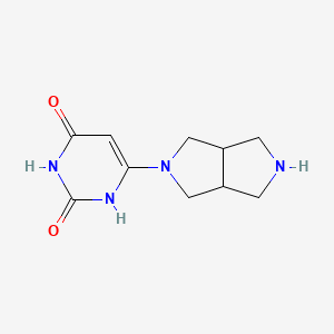 molecular formula C10H14N4O2 B8087549 6-(Hexahydropyrrolo[3,4-c]pyrrol-2(1H)-yl)pyrimidine-2,4(1H,3H)-dione 