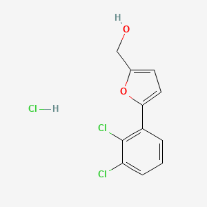 molecular formula C11H9Cl3O2 B8087578 [5-(2,3-Dichlorophenyl)furan-2-yl]methanol (HCl) 