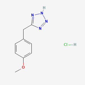 molecular formula C9H11ClN4O B8087622 5-[(4-methoxyphenyl)methyl]-2H-tetrazole;hydrochloride 