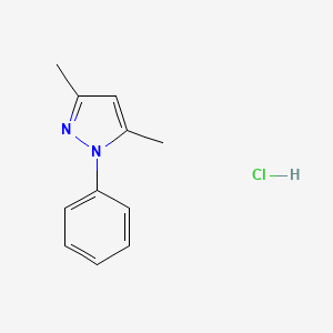 molecular formula C11H13ClN2 B8087634 3,5-Dimethyl-1-phenylpyrazole;hydrochloride 