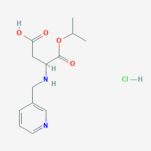 molecular formula C13H19ClN2O4 B8087656 4-Oxo-4-(propan-2-yloxy)-3-[(pyridin-3-ylmethyl)amino]butanoic acid (non-preferred name) (HCl) 