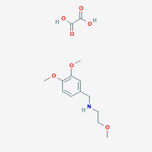 molecular formula C14H21NO7 B8087685 N-(3,4-Dimethoxybenzyl)-2-methoxyethanamine (C2H2O4) 
