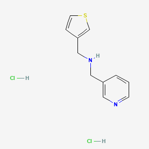 molecular formula C11H14Cl2N2S B8087700 1-pyridin-3-yl-N-(thiophen-3-ylmethyl)methanamine;dihydrochloride 