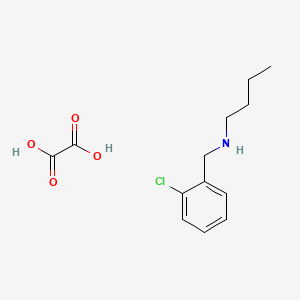 molecular formula C13H18ClNO4 B8087708 N-[(2-chlorophenyl)methyl]butan-1-amine;oxalic acid 