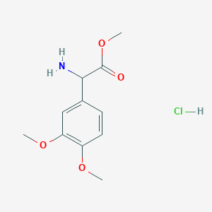 molecular formula C11H16ClNO4 B8087758 Methyl 2-Amino-2-(3,4-dimethoxyphenyl)acetate Hydrochloride 