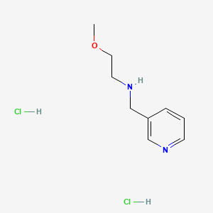 molecular formula C9H16Cl2N2O B8087777 2-methoxy-N-(pyridin-3-ylmethyl)ethanamine;dihydrochloride 