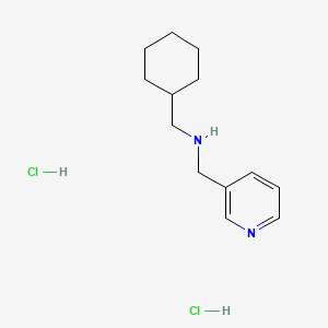 molecular formula C13H22Cl2N2 B8087807 1-cyclohexyl-N-(pyridin-3-ylmethyl)methanamine;dihydrochloride 
