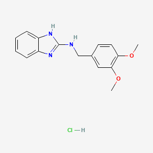 molecular formula C16H18ClN3O2 B8087841 N-(3,4-Dimethoxybenzyl)-1H-benzimidazol-2-amine (HCl) 