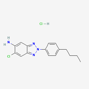 molecular formula C16H18Cl2N4 B8087887 2-(4-Butylphenyl)-6-chloro-2H-benzotriazol-5-amine (HCl) 