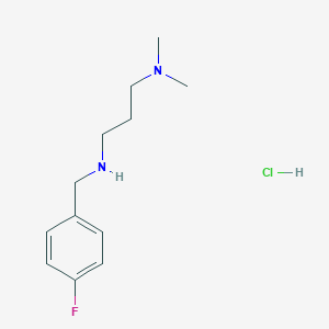 molecular formula C12H20ClFN2 B8087888 N'-(4-Fluorobenzyl)-N,N-dimethylpropane-1,3-diamine (HCl) 