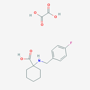 molecular formula C16H20FNO6 B8087900 1-[(4-Fluorophenyl)methylamino]cyclohexane-1-carboxylic acid;oxalic acid 