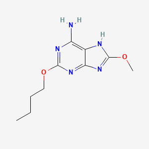 molecular formula C10H15N5O2 B8087945 2-(Butyloxy)-8-(methyloxy)-9H-purin-6-amine 