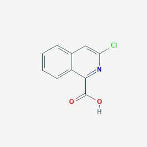 molecular formula C10H6ClNO2 B8087946 3-氯代异喹啉-1-羧酸 