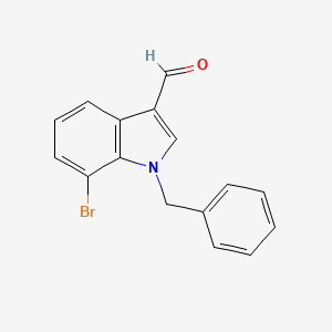 molecular formula C16H12BrNO B8087951 1-benzyl-7-bromo-1H-indole-3-carbaldehyde 