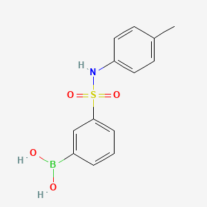 molecular formula C13H14BNO4S B8088009 (3-(N-(p-tolyl)sulfamoyl)phenyl)boronic acid 