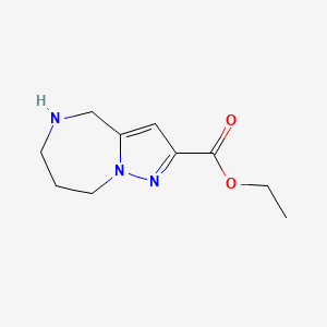 molecular formula C10H15N3O2 B8088034 ethyl 5,6,7,8-tetrahydro-4H-pyrazolo[1,5-a][1,4]diazepine-2-carboxylate 