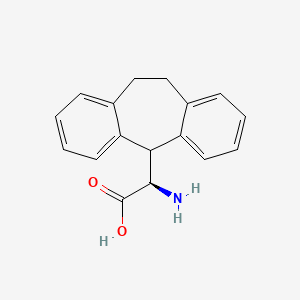 molecular formula C17H17NO2 B8088039 5H-Dibenzo[a,d]cycloheptene-5-acetic acid, alpha-amino-10,11-dihydro-, (R)- CAS No. 147977-04-6