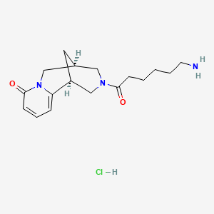 (1S,9S)-11-(6-aminohexanoyl)-7,11-diazatricyclo[7.3.1.02,7]trideca-2,4-dien-6-one;hydrochloride