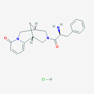 molecular formula C20H24ClN3O2 B8088090 (1R,9S)-11-[(2S)-2-amino-3-phenylpropanoyl]-7,11-diazatricyclo[7.3.1.02,7]trideca-2,4-dien-6-one;hydrochloride 