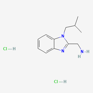[1-(2-Methylpropyl)benzimidazol-2-yl]methanamine;dihydrochloride