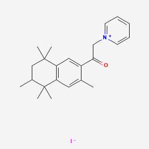 1-[2-(3,5,5,6,8,8-Hexamethyl-5,6,7,8-tetrahydronaphthalen-2-yl)-2-oxoethyl]pyridinium (I-)
