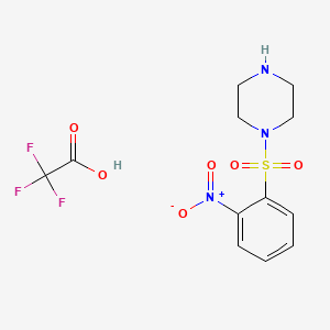 molecular formula C12H14F3N3O6S B8088152 1-(2-Nitrophenyl)sulfonylpiperazine;2,2,2-trifluoroacetic acid 