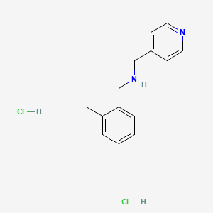 N-[(2-methylphenyl)methyl]-1-pyridin-4-ylmethanamine;dihydrochloride