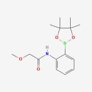 molecular formula C15H22BNO4 B8088181 2-methoxy-N-[2-(tetramethyl-1,3,2-dioxaborolan-2-yl)phenyl]acetamide 