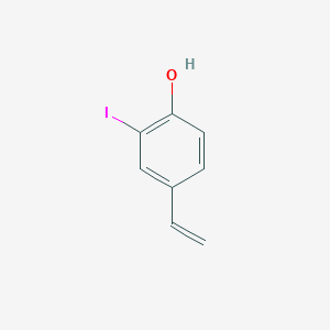 molecular formula C8H7IO B8088201 4-Ethenyl-2-iodophenol 